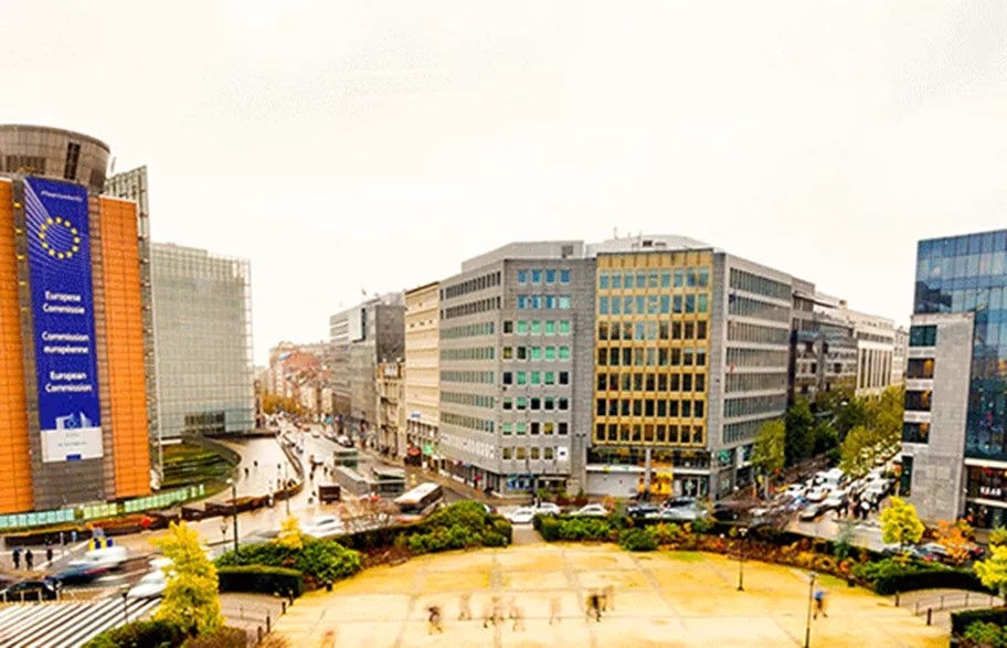 Virtual office address at Servcorp Schuman, European Quarter—prestigious business presence near the European Commission.